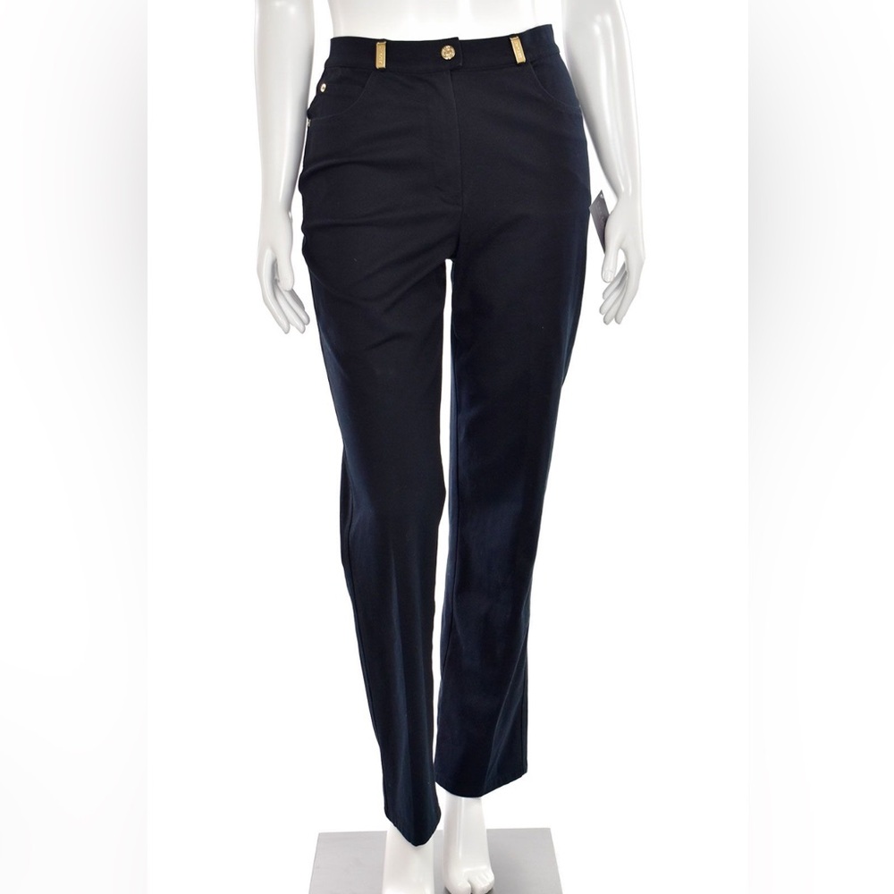 Vintage St. John Sport by Marie Gray Black Straight Leg Pants
